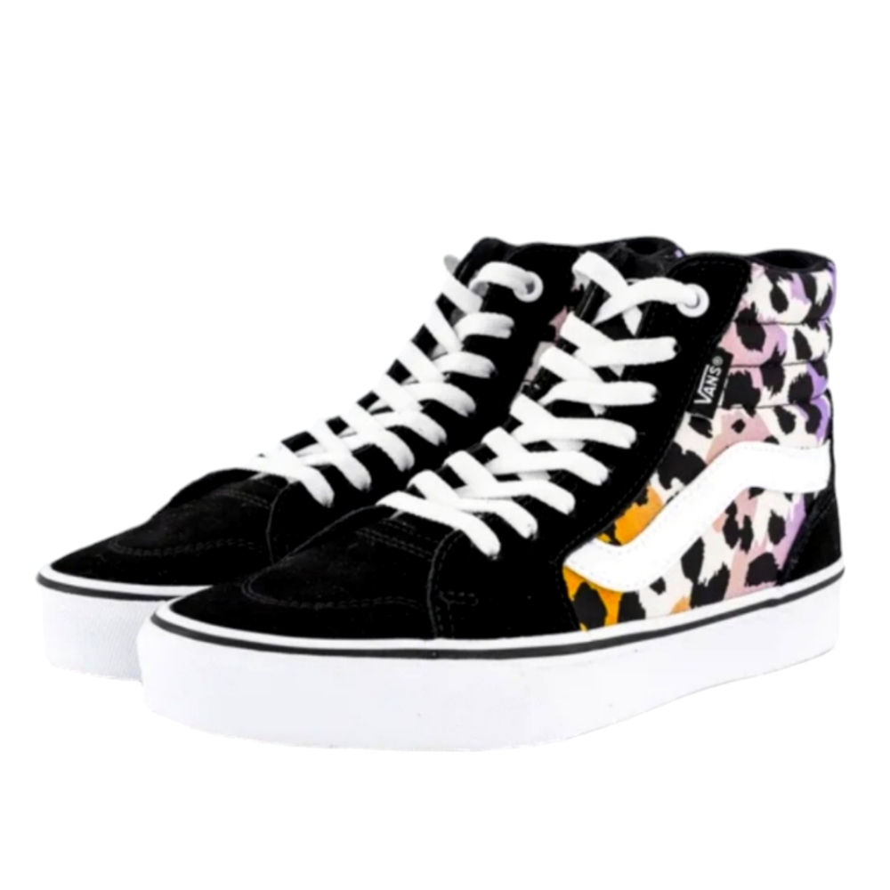 NWOT size 6 youth Vans Filmore Hi high top leopard print running shoes s…‎